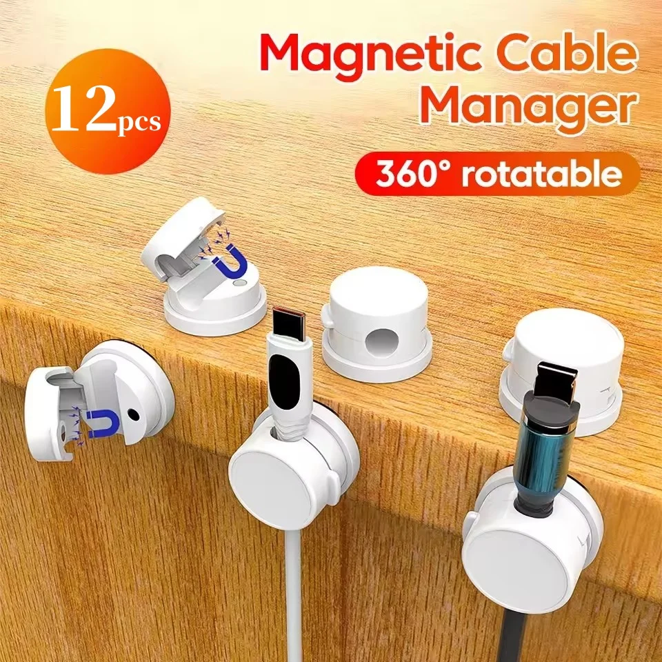 Cable Organizer - Clip magnetico per cavi con rotazione