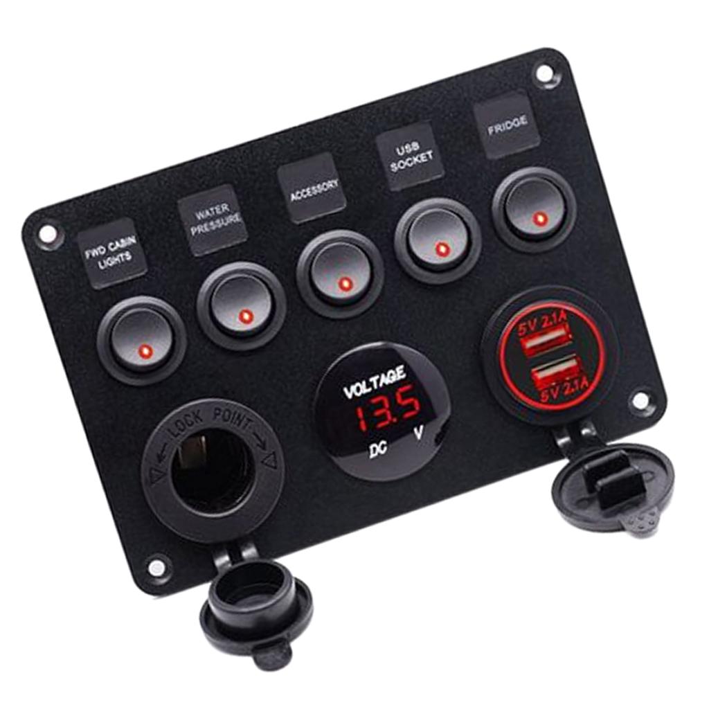 Usb Charger - Pannello Interruttori a 5 Vie in